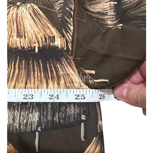 NWT Farm Rio x Yawanawa The Shuhu Brown Long Sleeve Button Up Shirt, size M - Picture 7 of 13